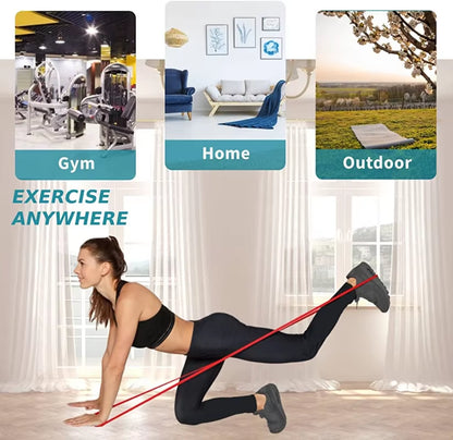 Resistance Band Set for Pull-Up Assistance and Strength Training - Heavy-Duty Stretch Bands for Home Workouts and Physical Therapy