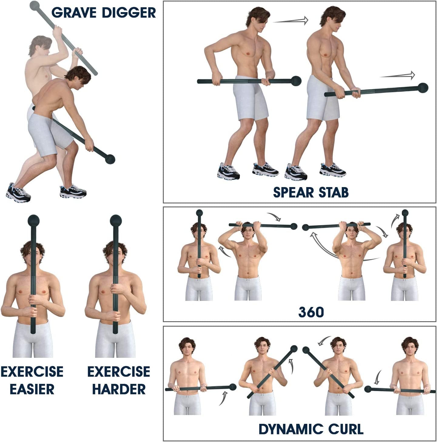 Steel Mace Bell for Strength Training & Full Body Functional Workouts
